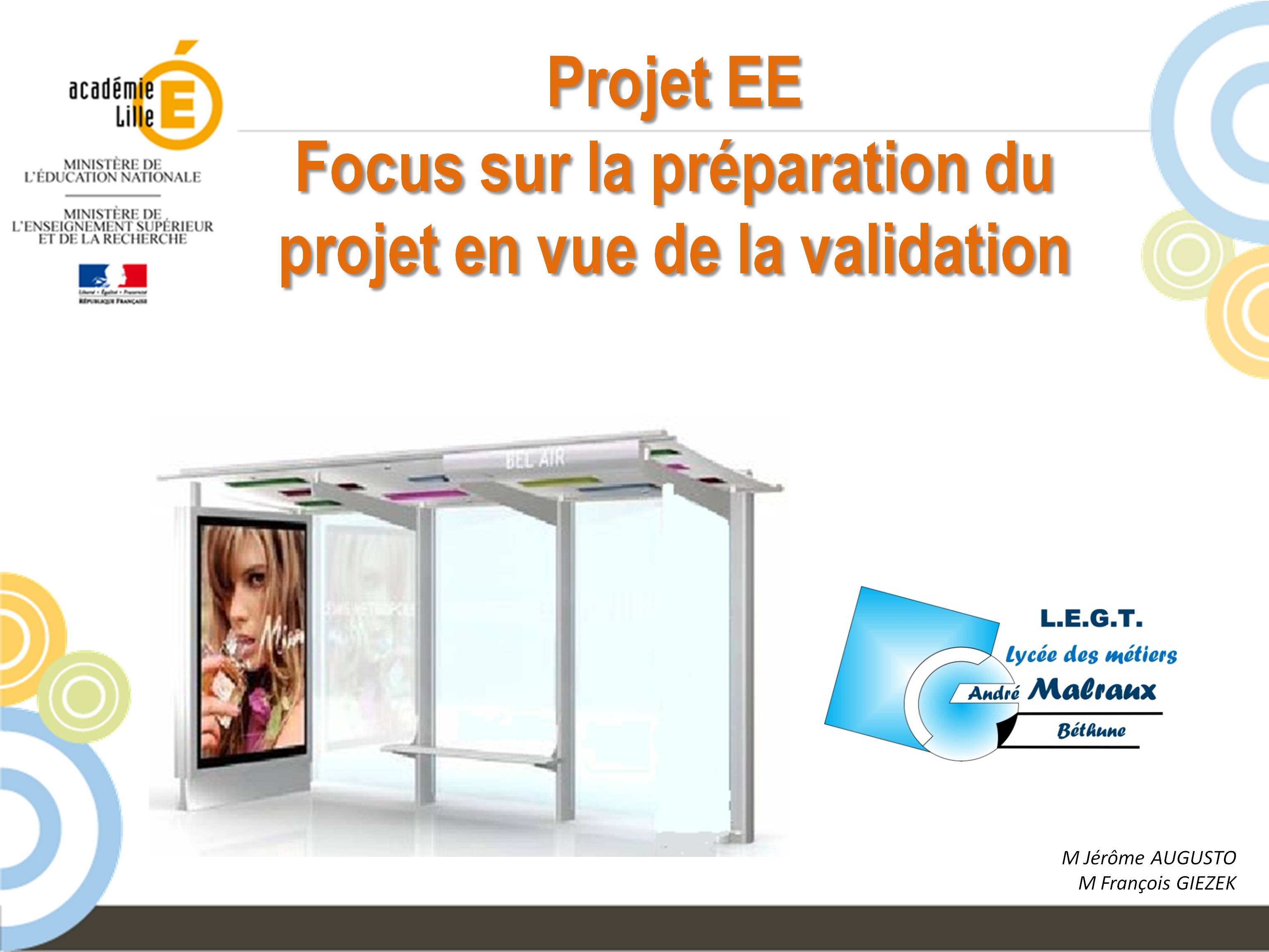 Projet EE Abri tramway 